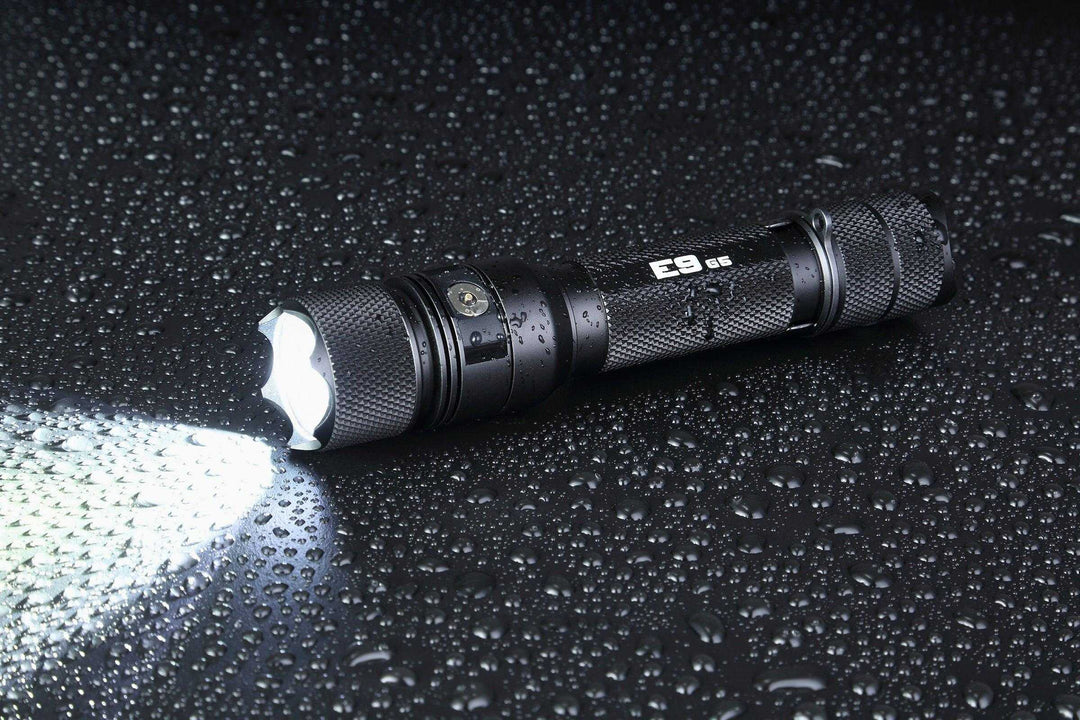 E9 GEN5 Long Throw- 3,000 Lumen Tactical EDC Flashlight - Powertac
