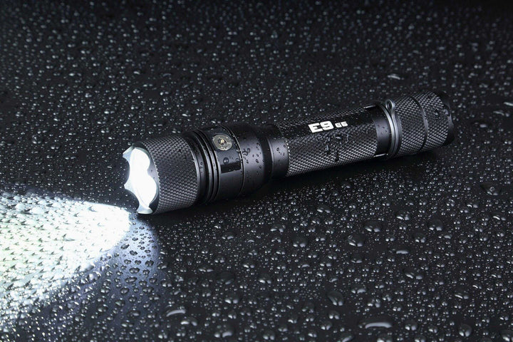 E9 GEN5 Long Throw- 3,000 Lumen Tactical EDC Flashlight - Powertac