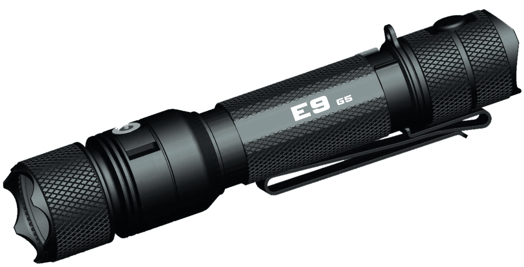 E9 GEN5 Long Throw- 3,000 Lumen Tactical EDC Flashlight - Powertac