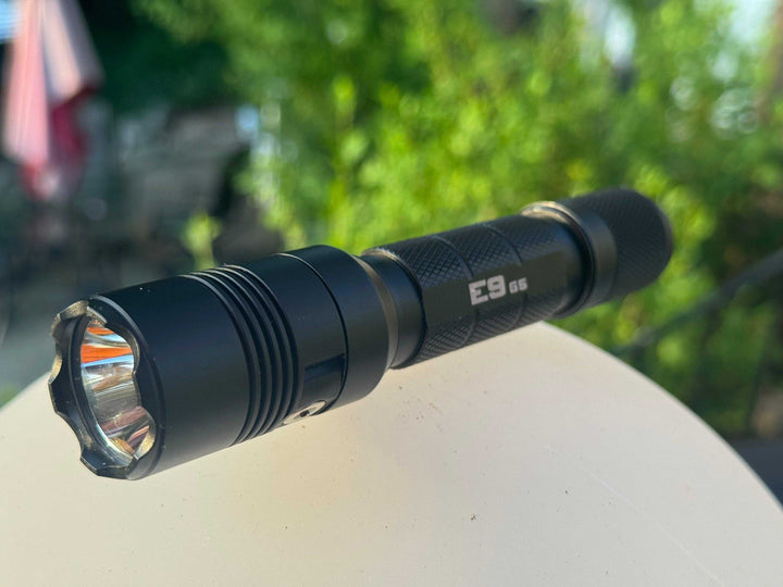 E9 GEN5 Long Throw- 3,000 Lumen Tactical EDC Flashlight - Powertac