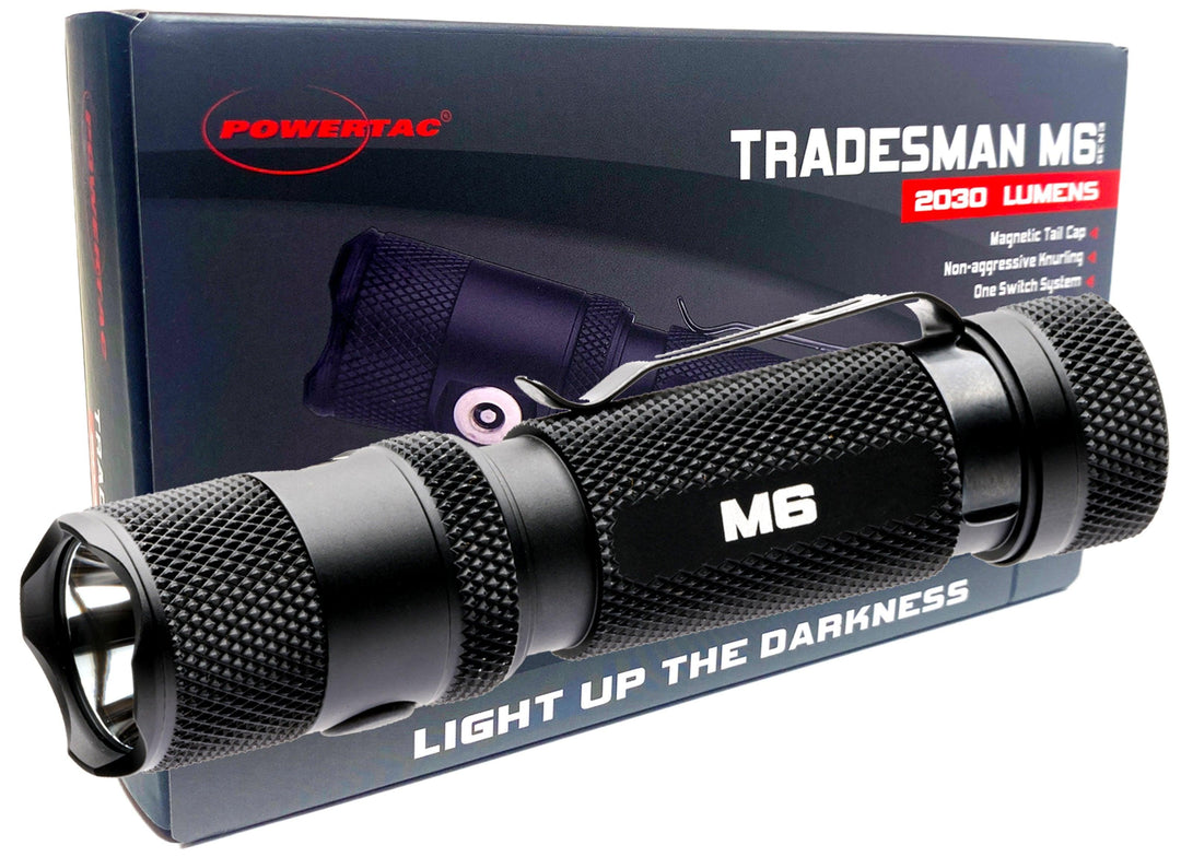 Tradesman M6-GEN3 - 2,030 Lumen Magnetic Tail Cap EDC Light - Powertac