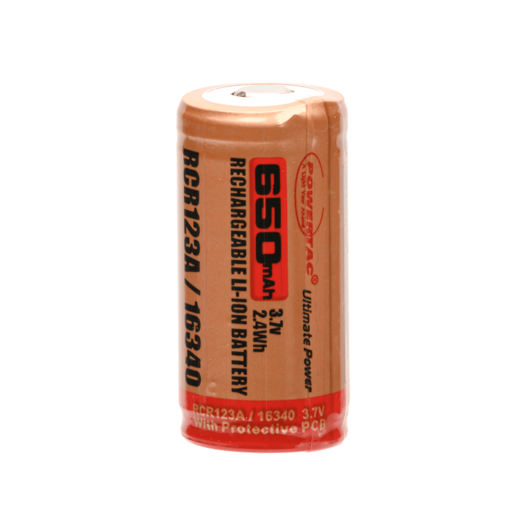 best cr123 rechargeable batteries for flashlight Powertac RCR123A /16340 Battery