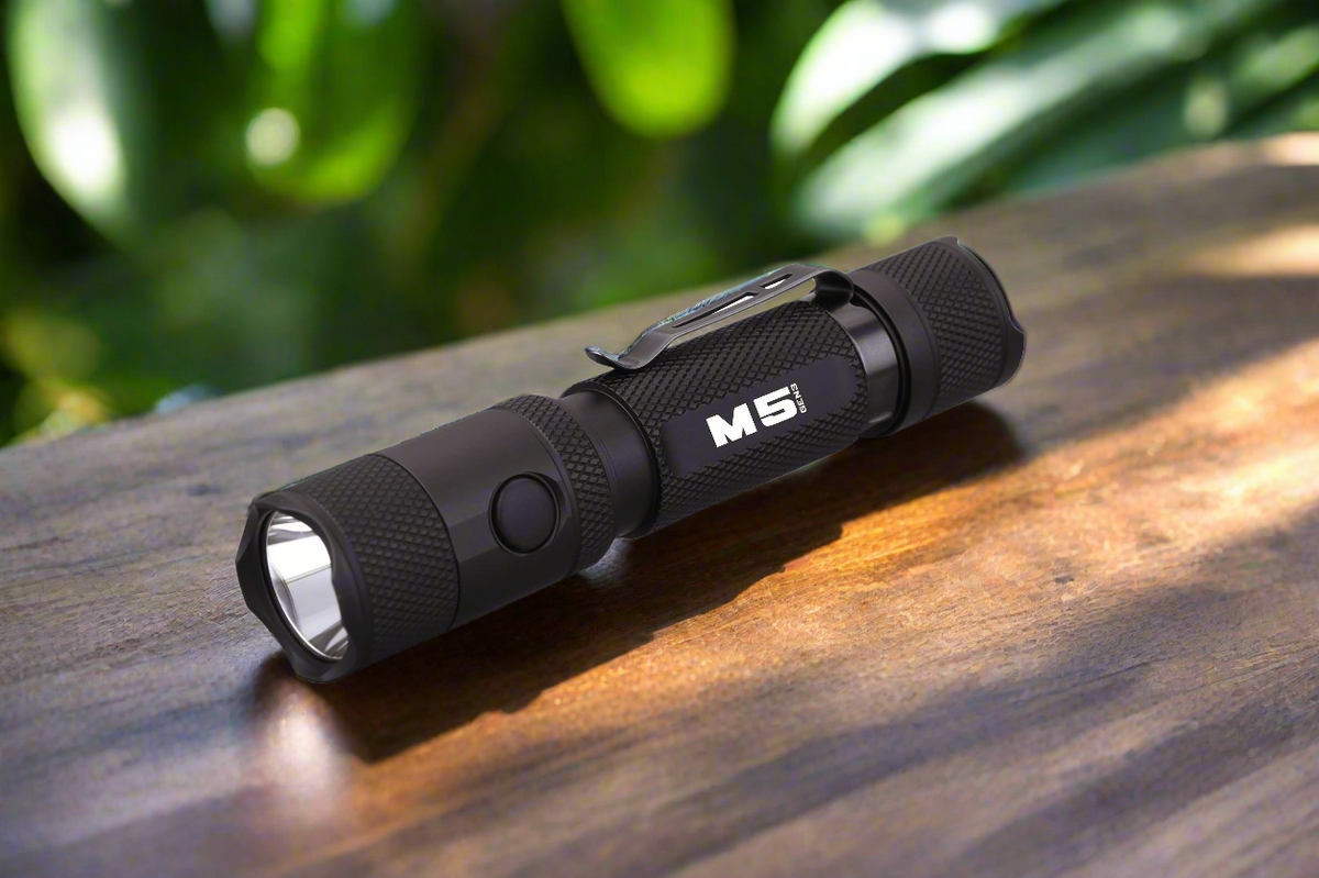 PowerTac M5 Gen3 EDC flashlight — everyday carry light