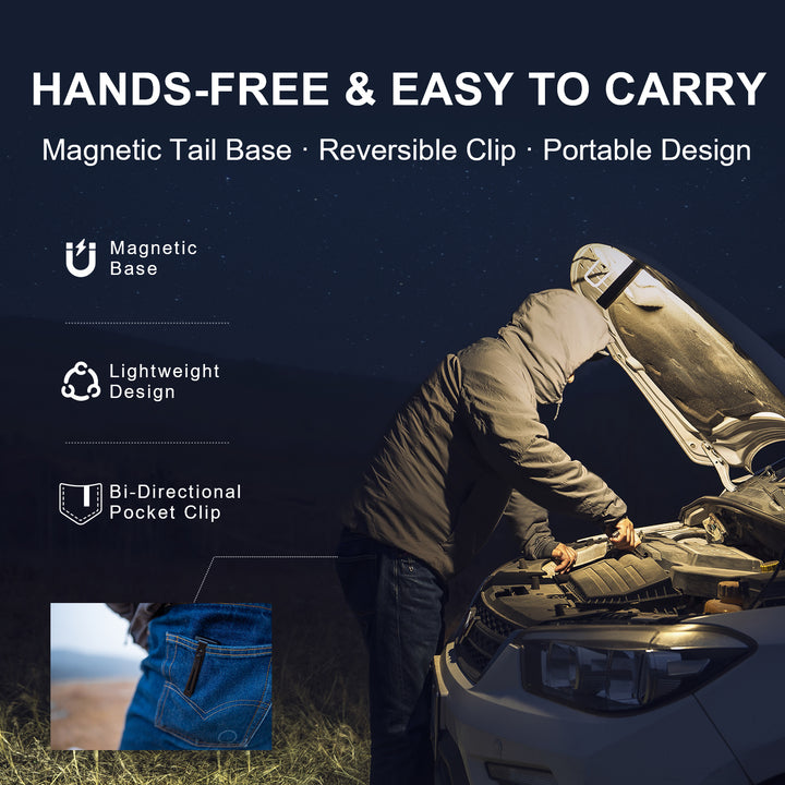 POWERTAC QUAD 2000 Lumen Flashlight | 4-in-1 Flat Design | USB-C Rechargeable | Green Laser + UV + Warm Side Light | Brightest Multi-Beam Tactical Light