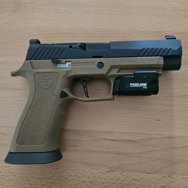 Mark Mini Pistol Light w/ NFA Tritium Night Sights Bundle w/ Chartreuse Inserts for Glock streamline and Walther PD380