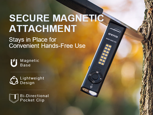 POWERTAC QUAD 2000 Lumen Flashlight | 4-in-1 Flat Design | USB-C Rechargeable | Green Laser + UV + Warm Side Light | Brightest Multi-Beam Tactical Light