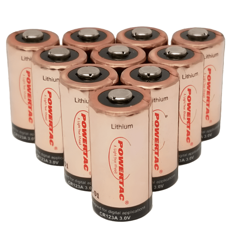 CR123A - 3.0V / 3A - (10 Pack) - Powertac