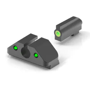 Tritium Night Sights compatible with: Glock, Walther PDP, Ruger RXM and others- Chartreuse