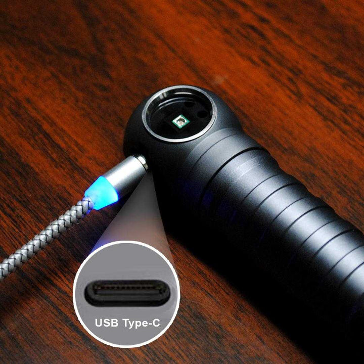 Magnetic USB Charging Cable, 3 in 1 Nylon Cord, Compatible with Micro USB, Type C, and Apple Products - Powertac
