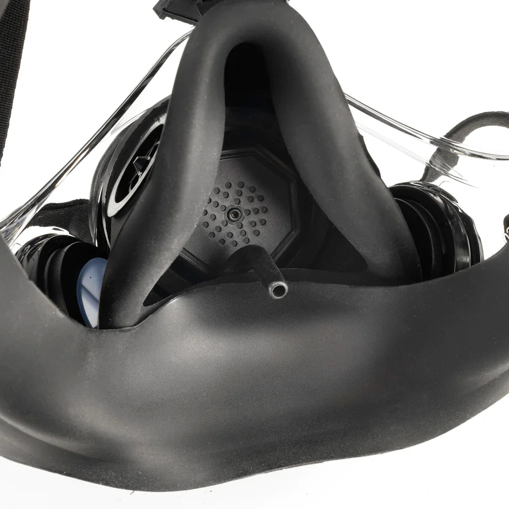 Parcil Safety NB-100E Tactical Gas Mask with Electronic Voice Amplifier and Radio Transmitter/Receiver