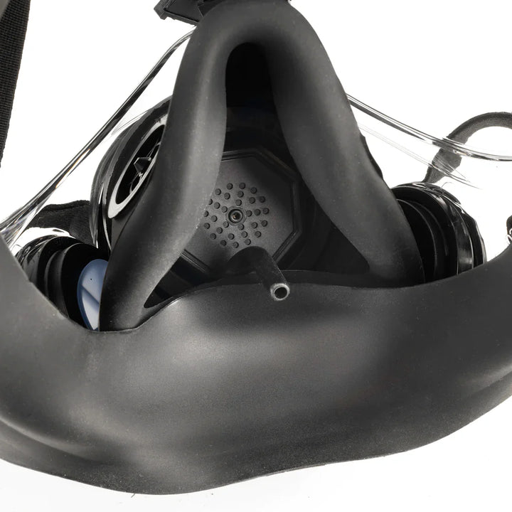 Parcil Safety NB-100E Tactical Gas Mask with Electronic Voice Amplifier and Radio Transmitter/Receiver