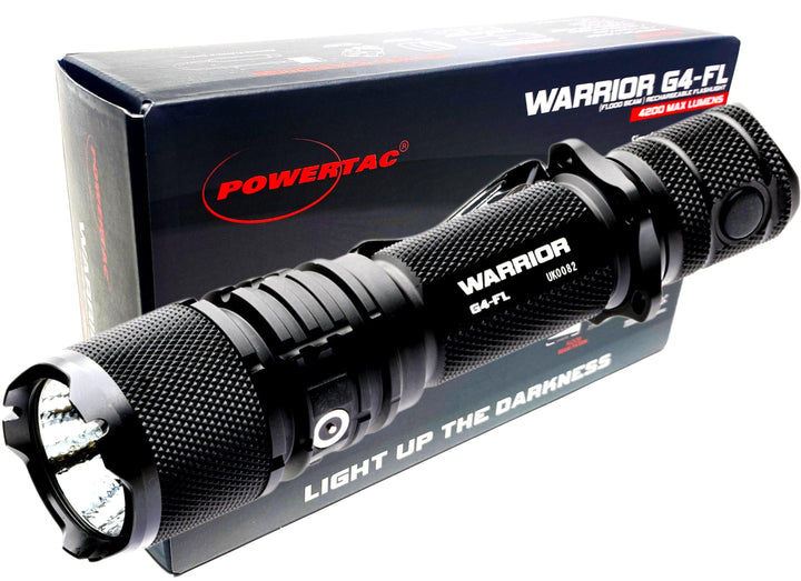 Warrior G4-FL - 4200 Lumen Flashlight (Wide beam) - Powertac