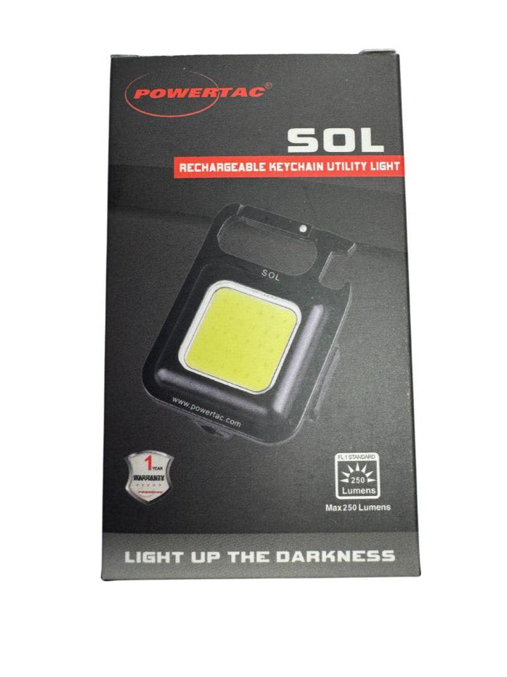 SOL- LED Rechargeable Keychain Light – Powertac SOL- LED Rechargeable Keychain Light – Powertac