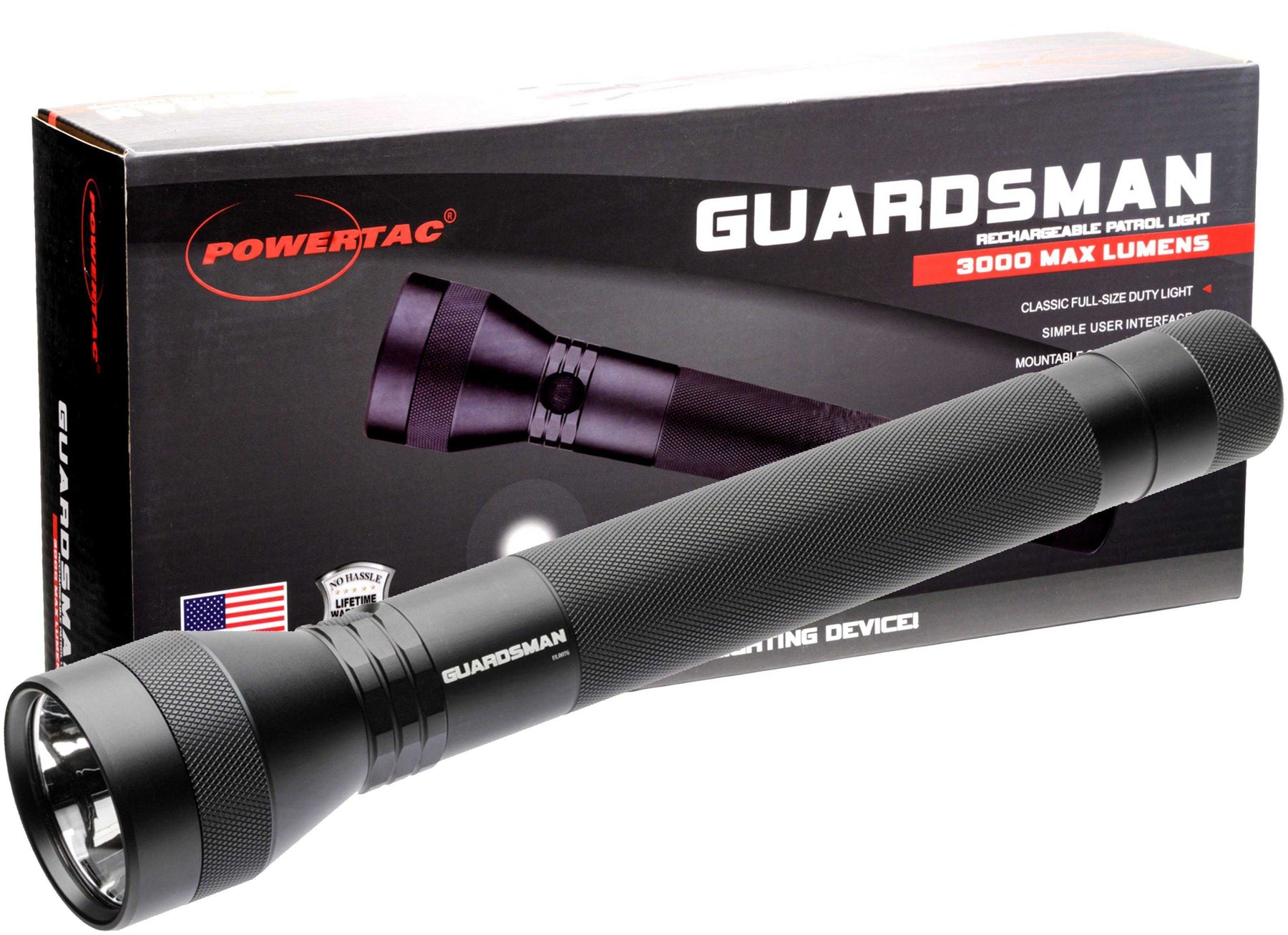 best rechargeable patrol flashlight Guardsman