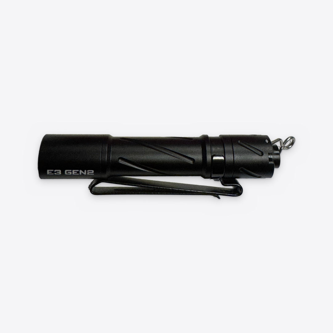 E3 GEN2 compact AAA flashlight in Black