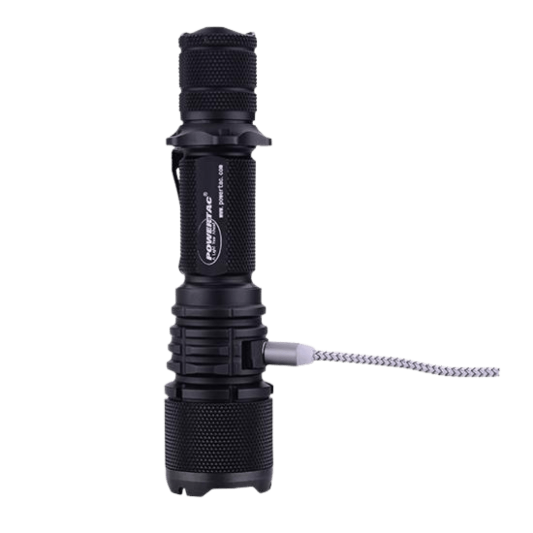 Powertac Warrior G4-FL 4200 Lumen (Wide Beam) Tactical Handheld Flashlight High Lumen, Waterproof, USB Rechargeable Flashlight a Powertac Warrior G4-FL 4200 Lumen (Wide Beam) Tactical Handheld Flashlight High Lumen, Waterproof, USB Rechargeable Flashlight a