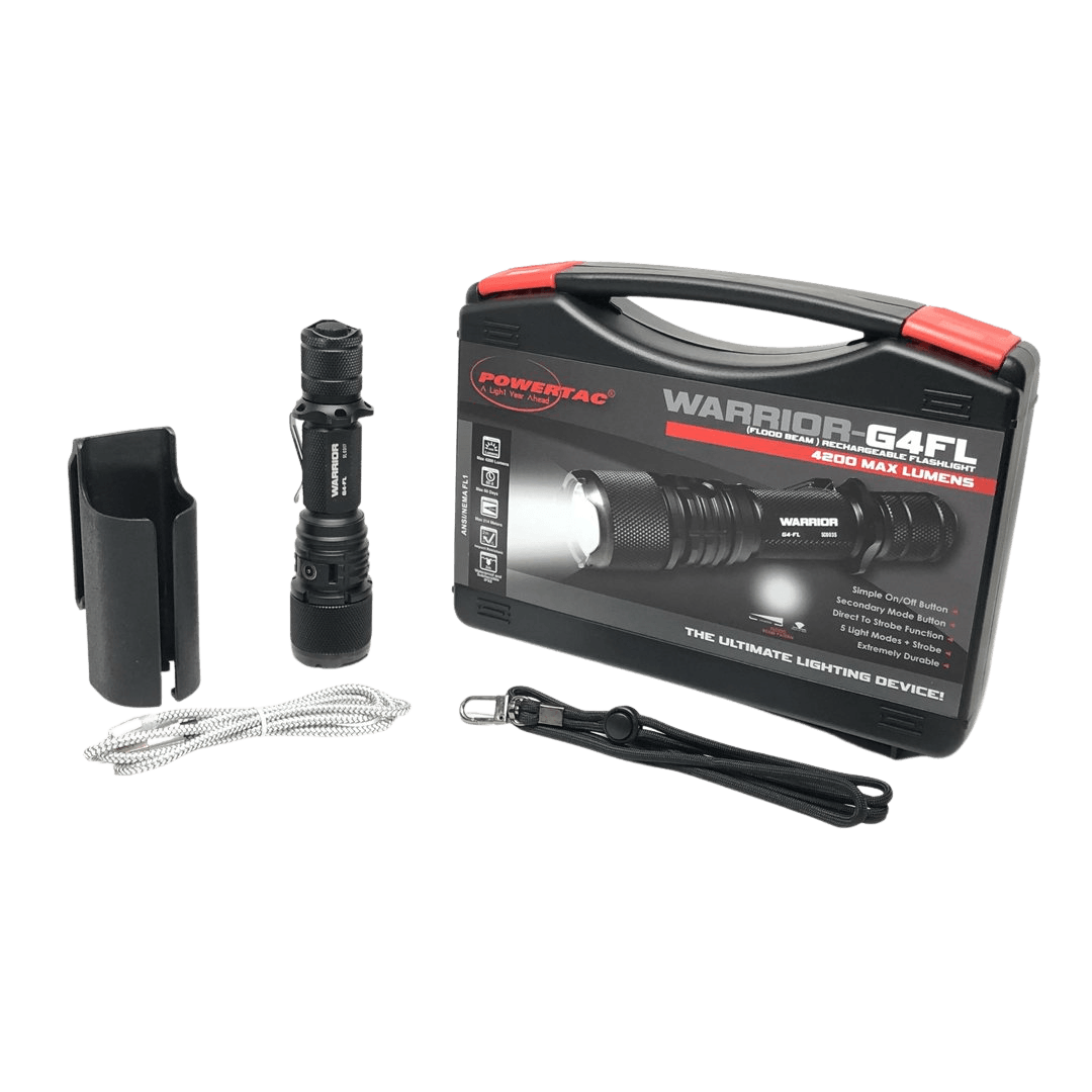 POWERTAC Lampe torche tactique Warrior G4-FL 4200 lumens (faisceau